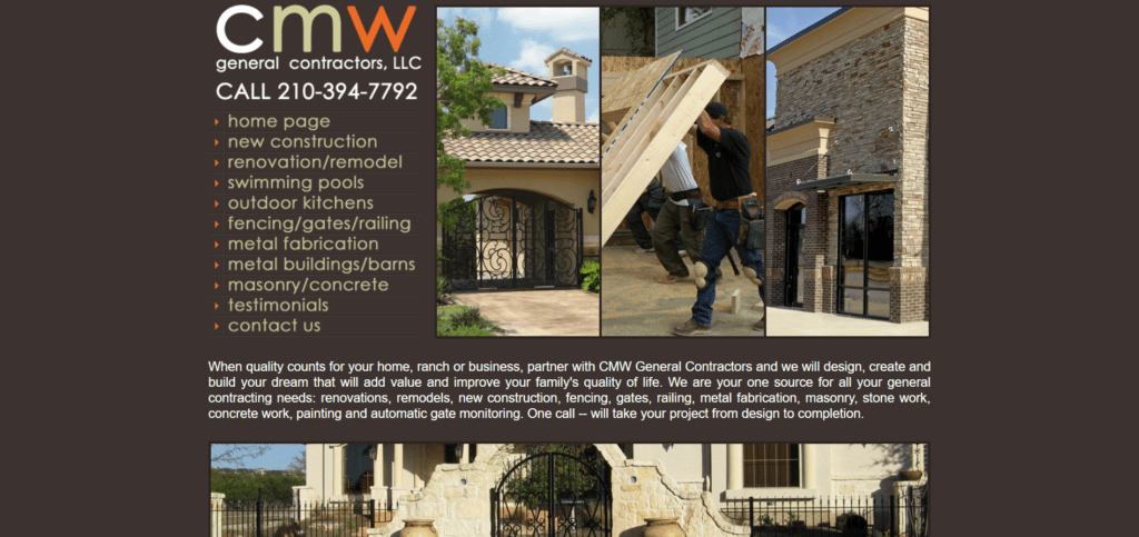 CMW General Contractors Old Website